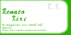 renato kiri business card